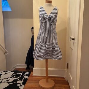 Lauren Ralph Lauren Blue and White Striped  Dress